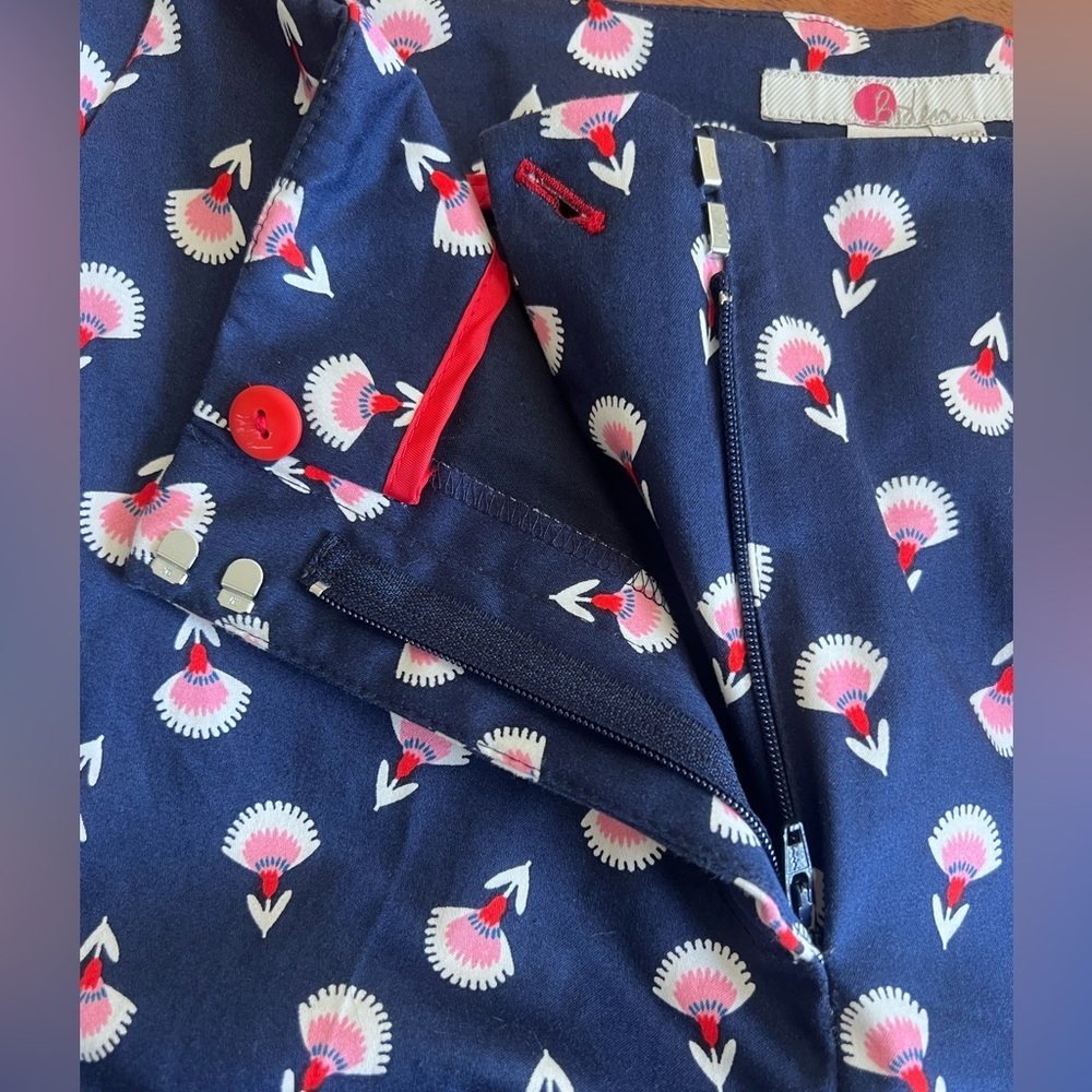 Boden Ledbury Blossom Print High Rise Pants Size 8P - Picture 6 of 7